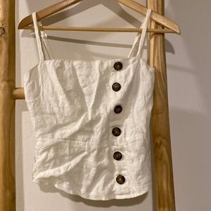 Reformation linen tank top
